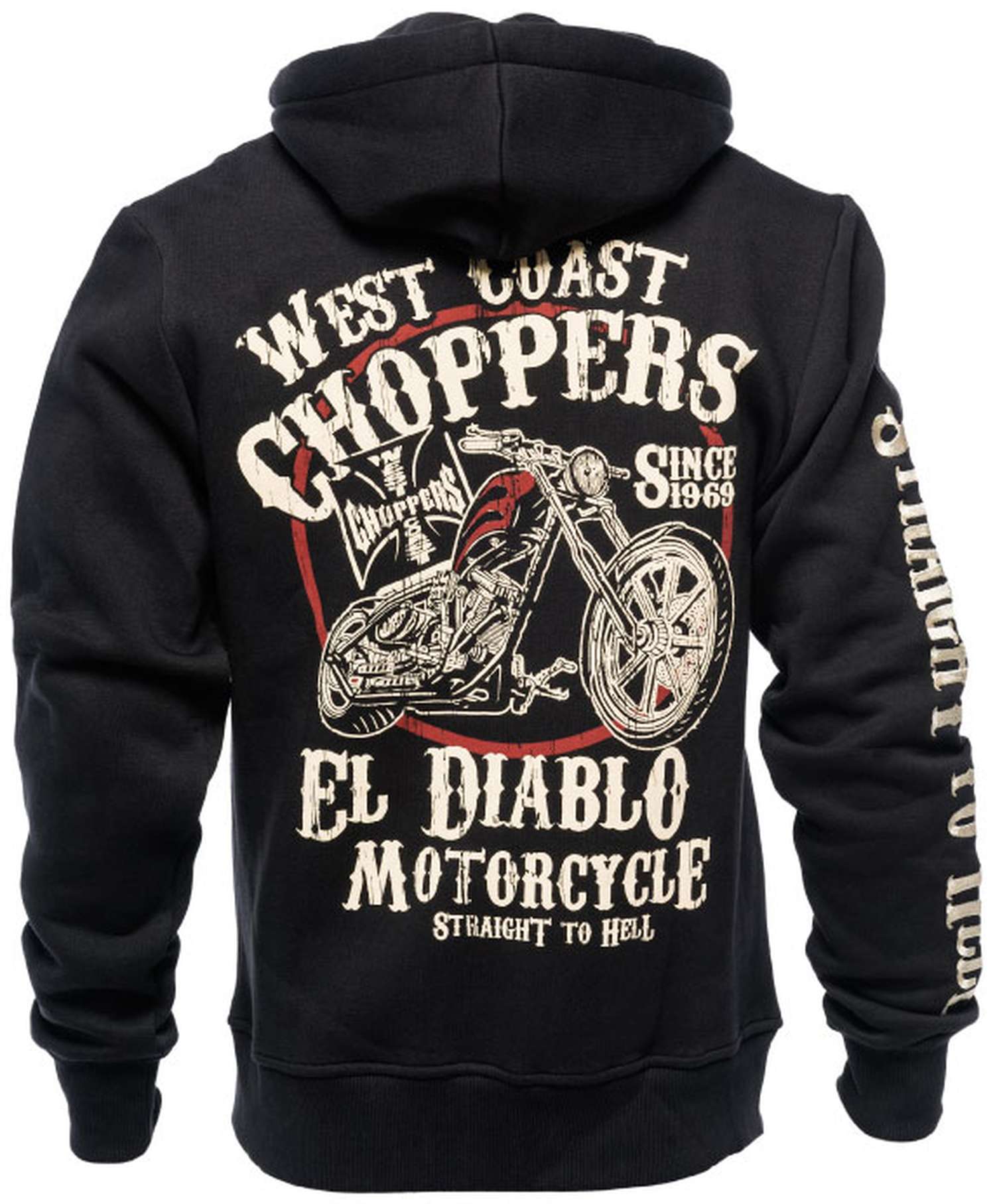 West Coast Choppers - WCC El Diablo Zip Hoodie - Schwarz