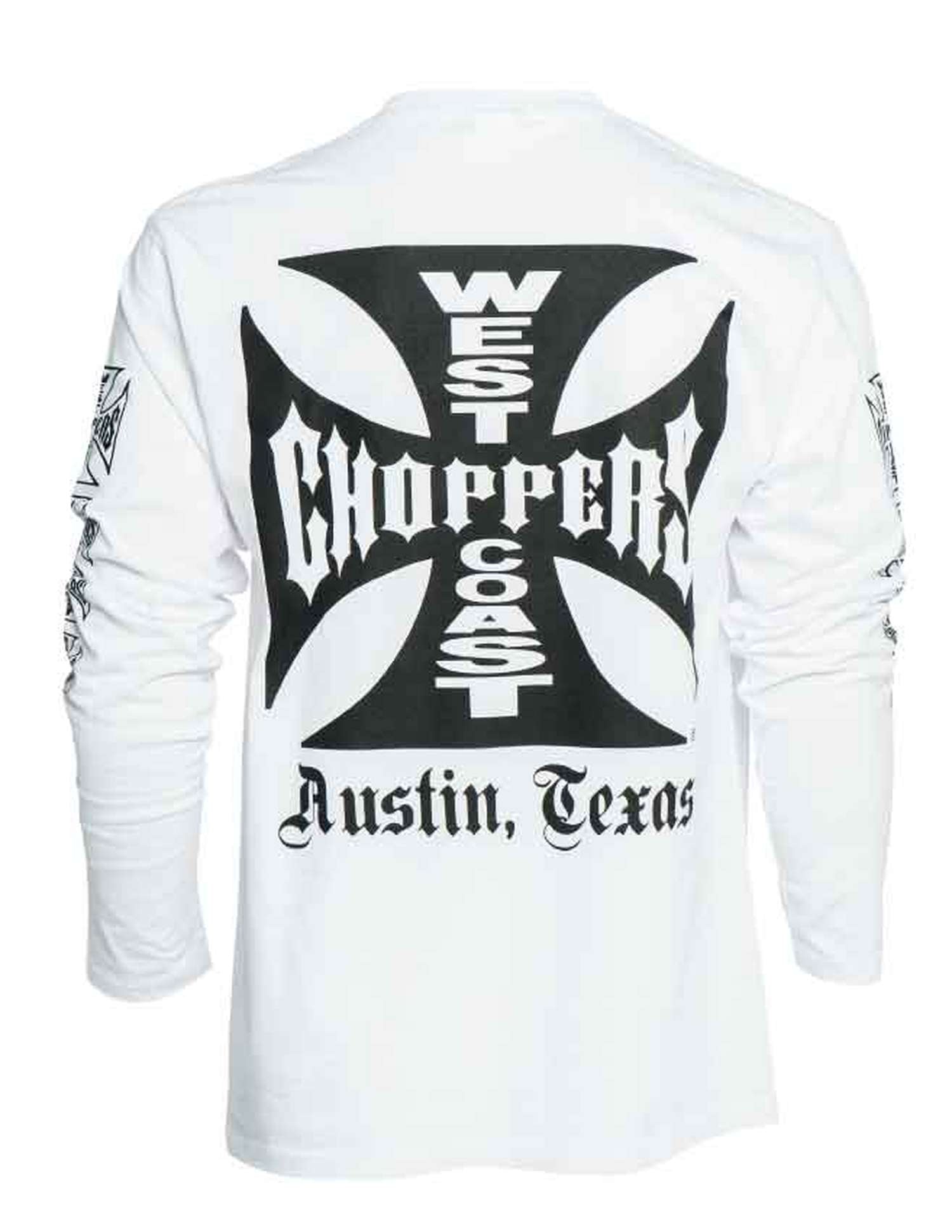 West Coast Choppers - WCC OG Cross Austin/Texas Longsleeve - Weiß