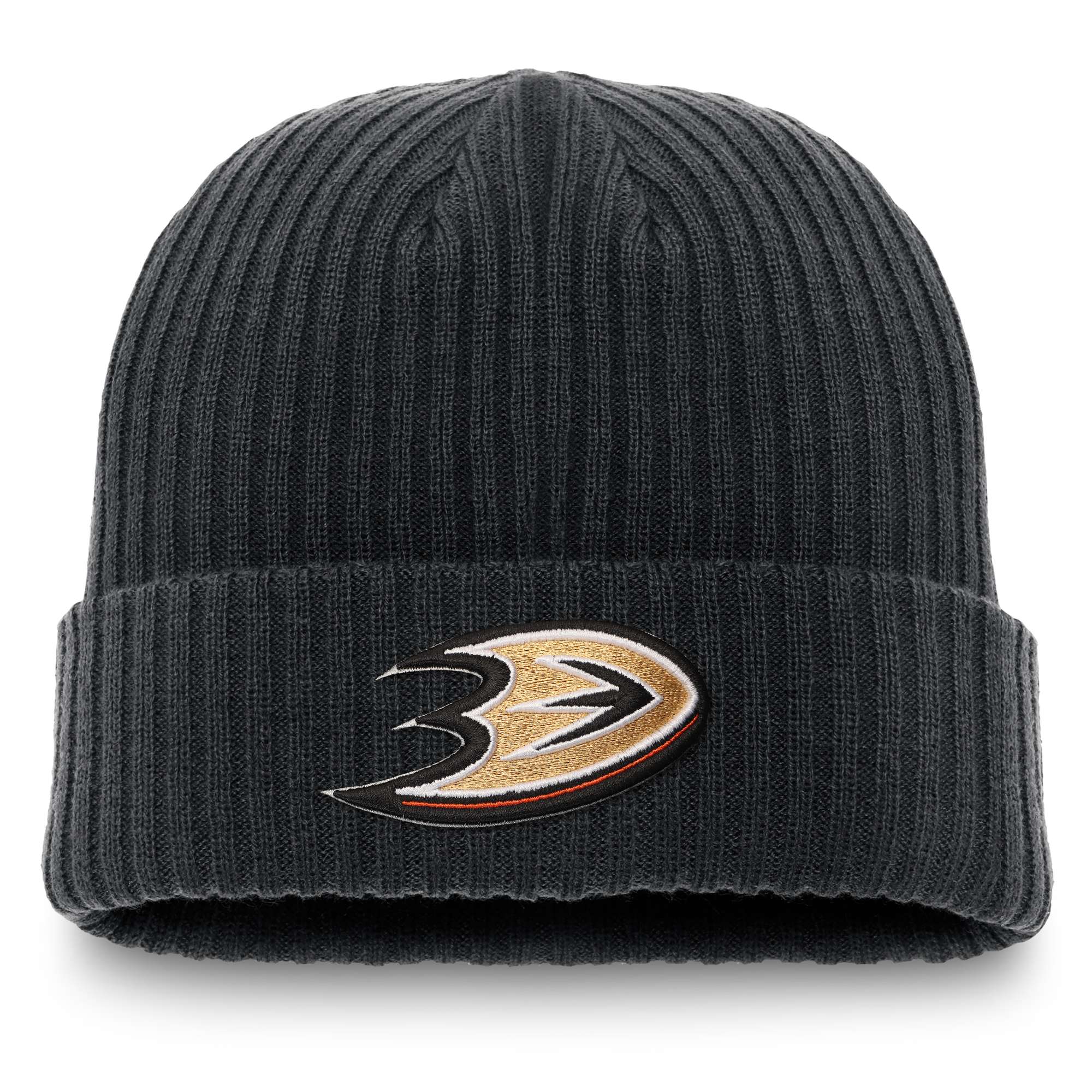 Fanatics - NHL Anaheim Ducks Core Cuffed Knit Beanie - Schwarz