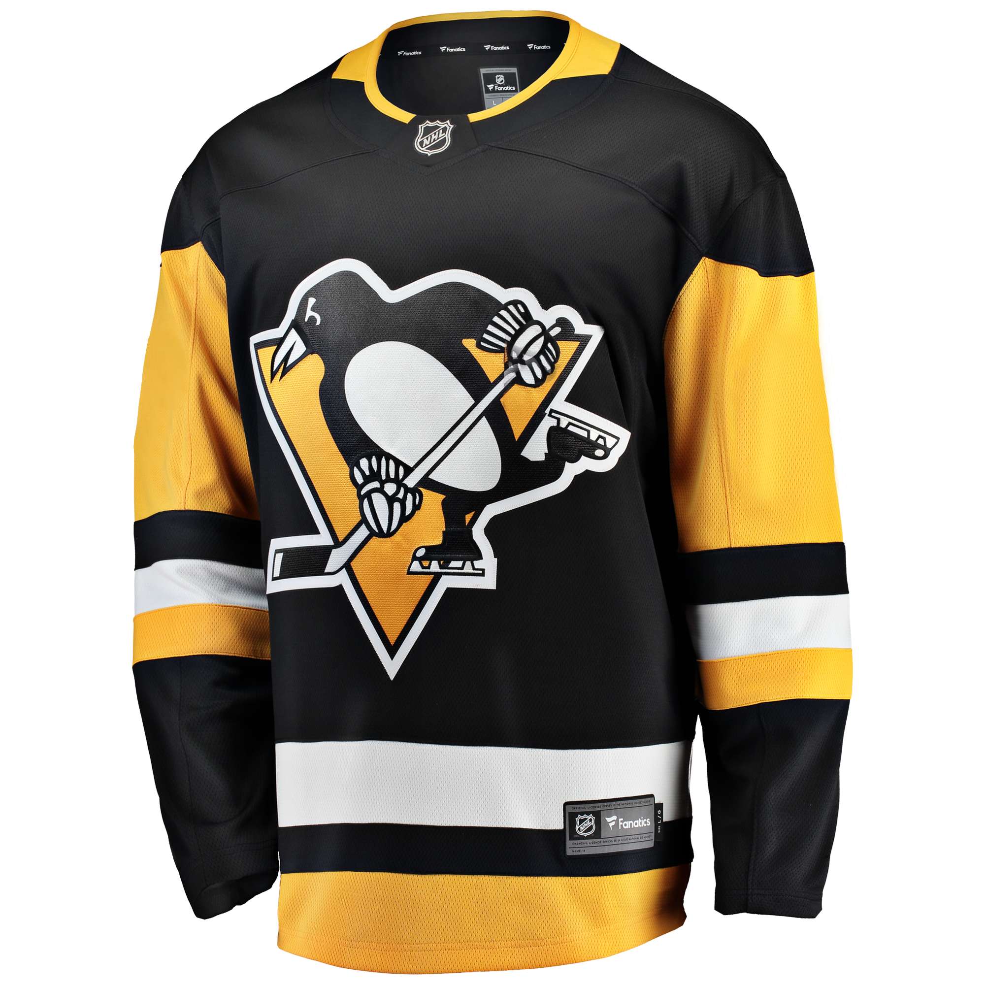 Fanatics - NHL Pittsburgh Penguins Home Breakaway Jersey Longsleeve - Schwarz
