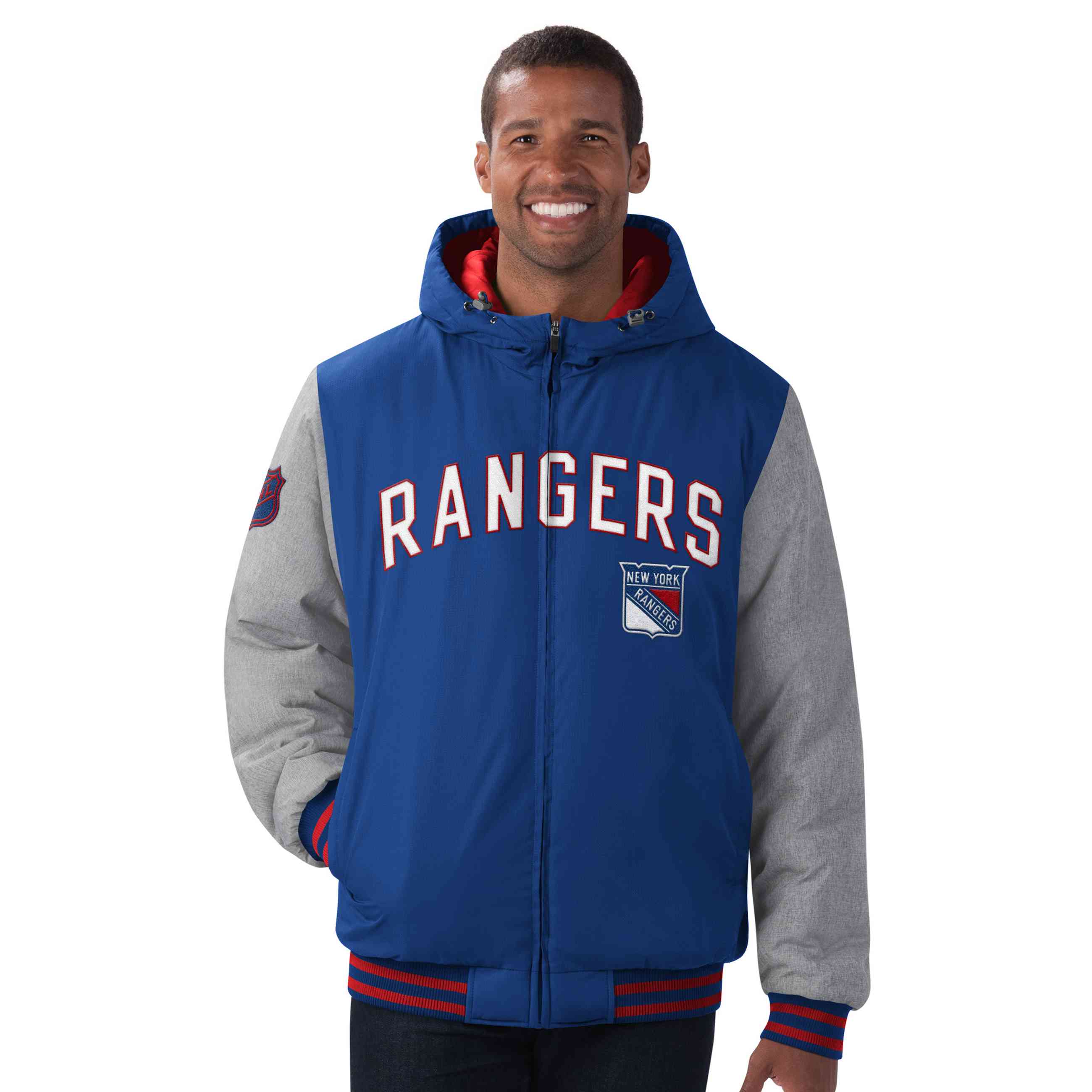 G-III - NHL New York Rangers Cold Front Polyfilled Padded Jacke