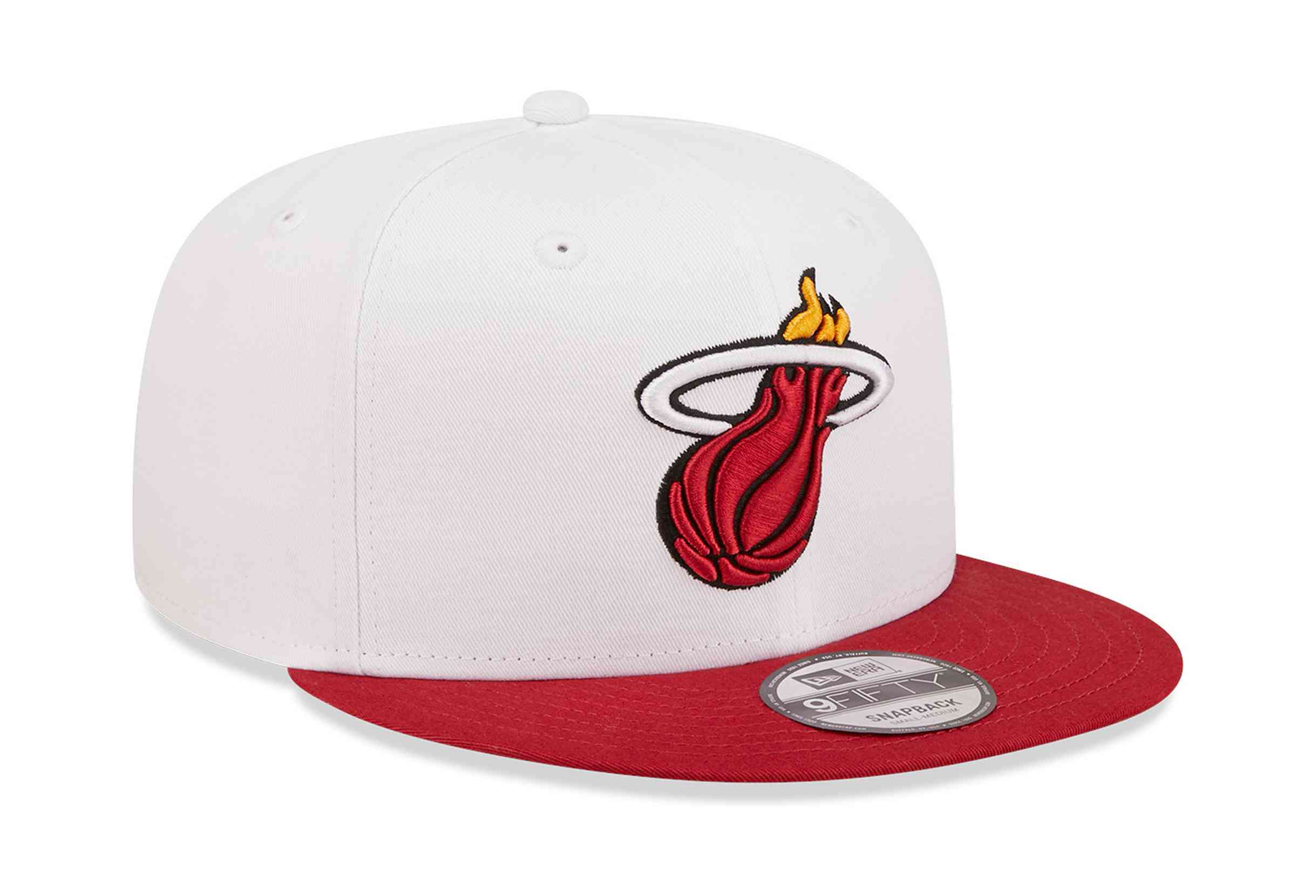 New Era - NBA Miami Heat White Crown Team 9Fifty Snapback Cap
