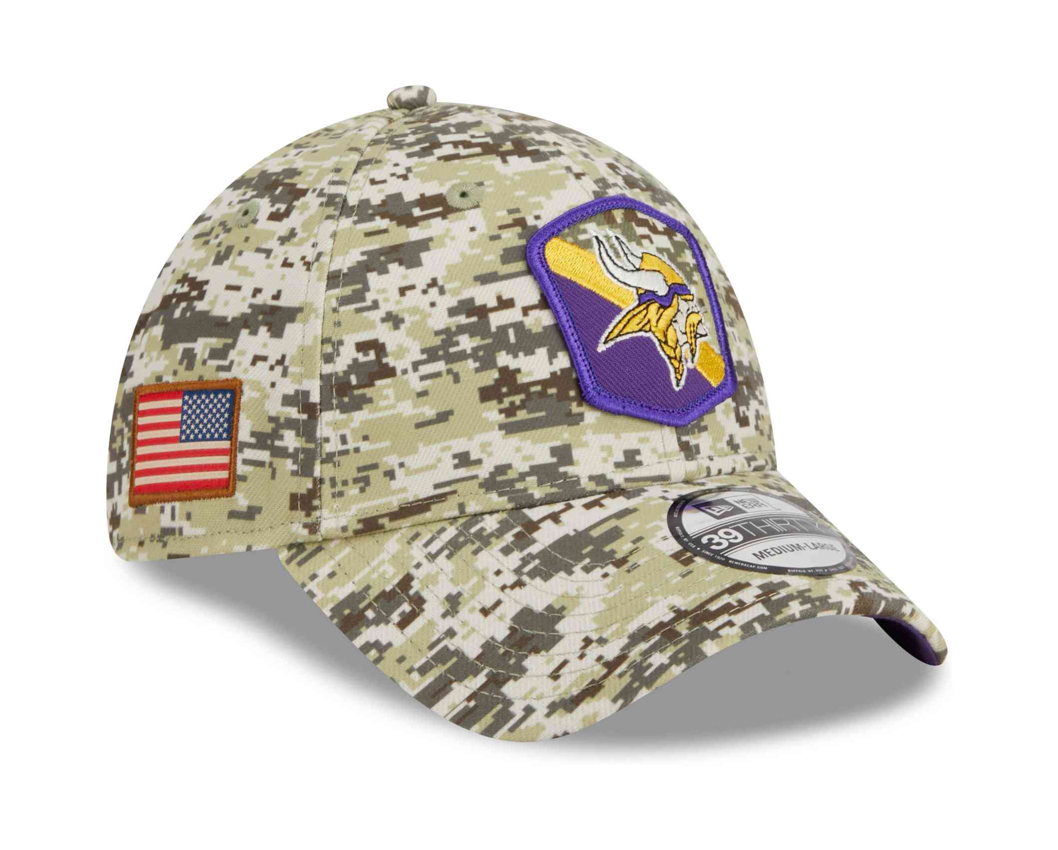 New Era - NFL Minnesota Vikings 2023 Salute To Service 39Thirty Stretch Cap
