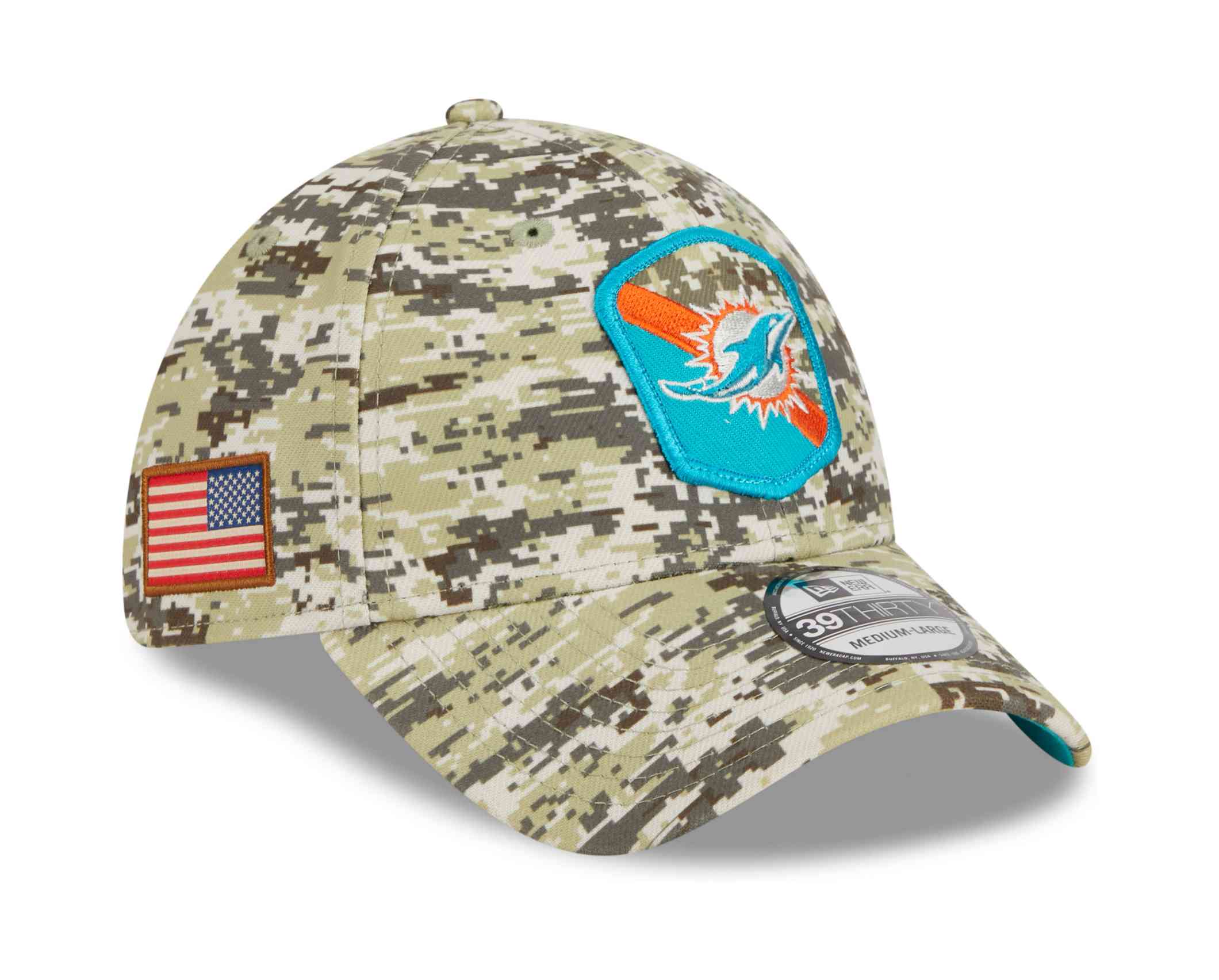 New Era - NFL Miami Dolphins 2023 Salute To Service 39Thirty Stretch Cap