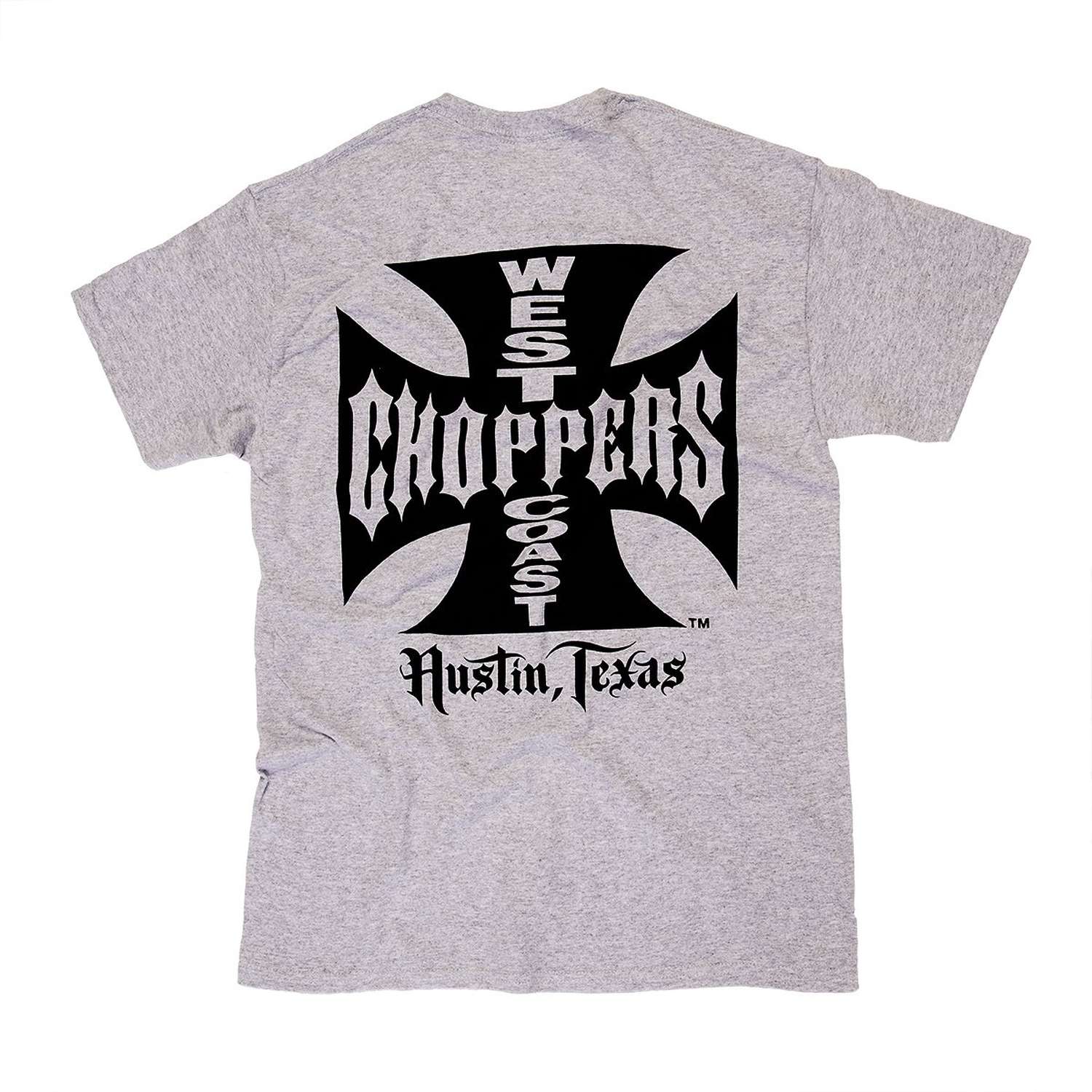 West Coast Choppers - WCC OG Cross Austin/Texas T-Shirt - Grau