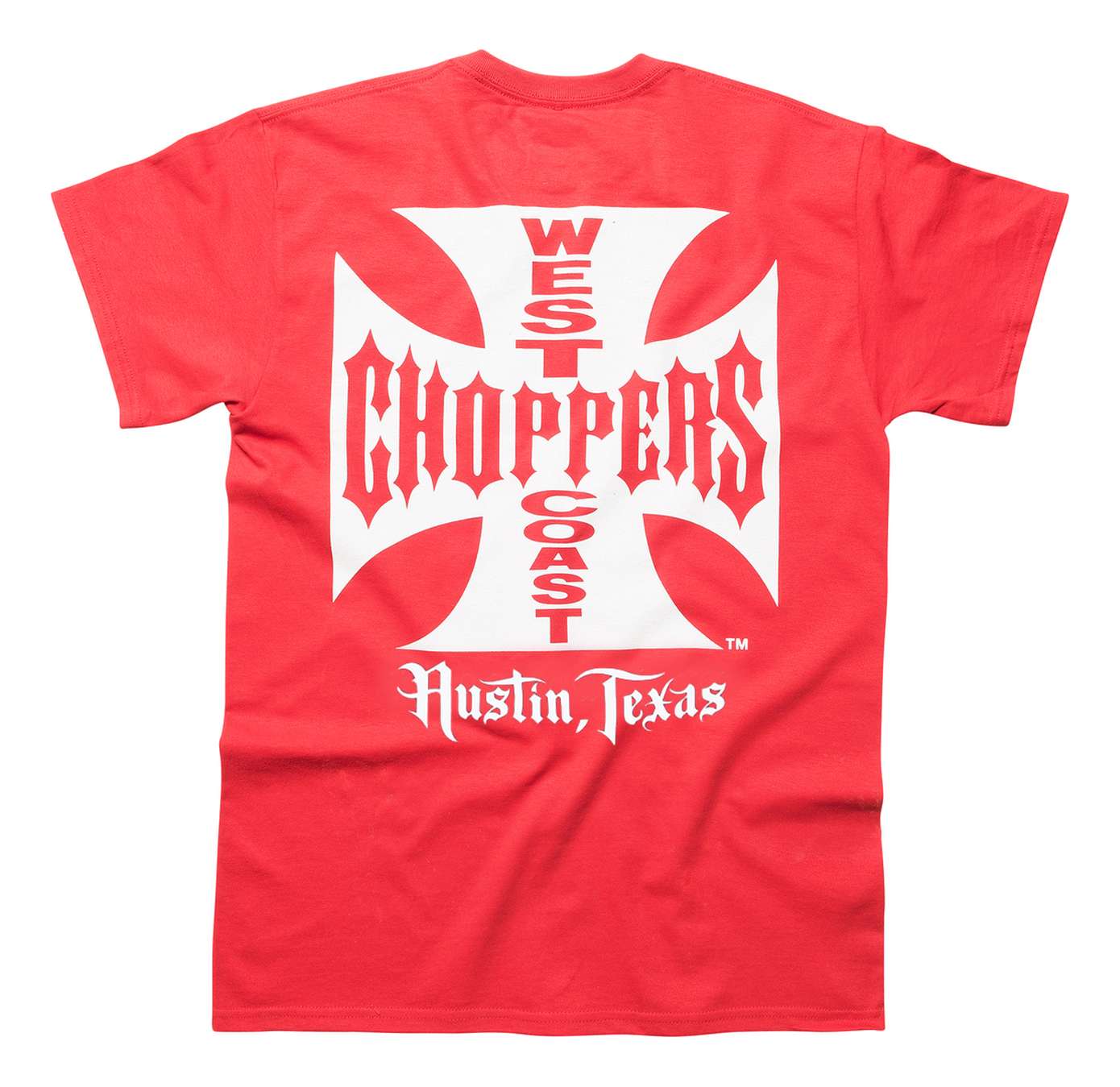 West Coast Choppers - WCC OG Cross Austin/Texas T-Shirt - Rot