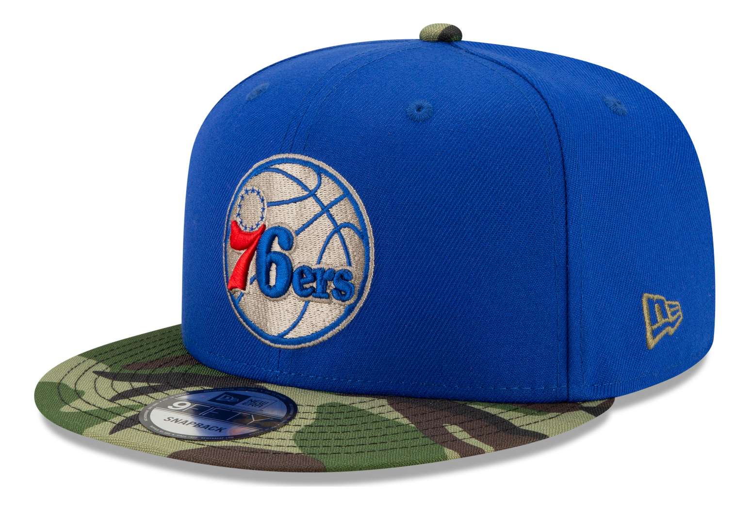 New Era - NBA Philadelphia 76ers All Star Game Camo 9Fifty Snapback Cap - Blau