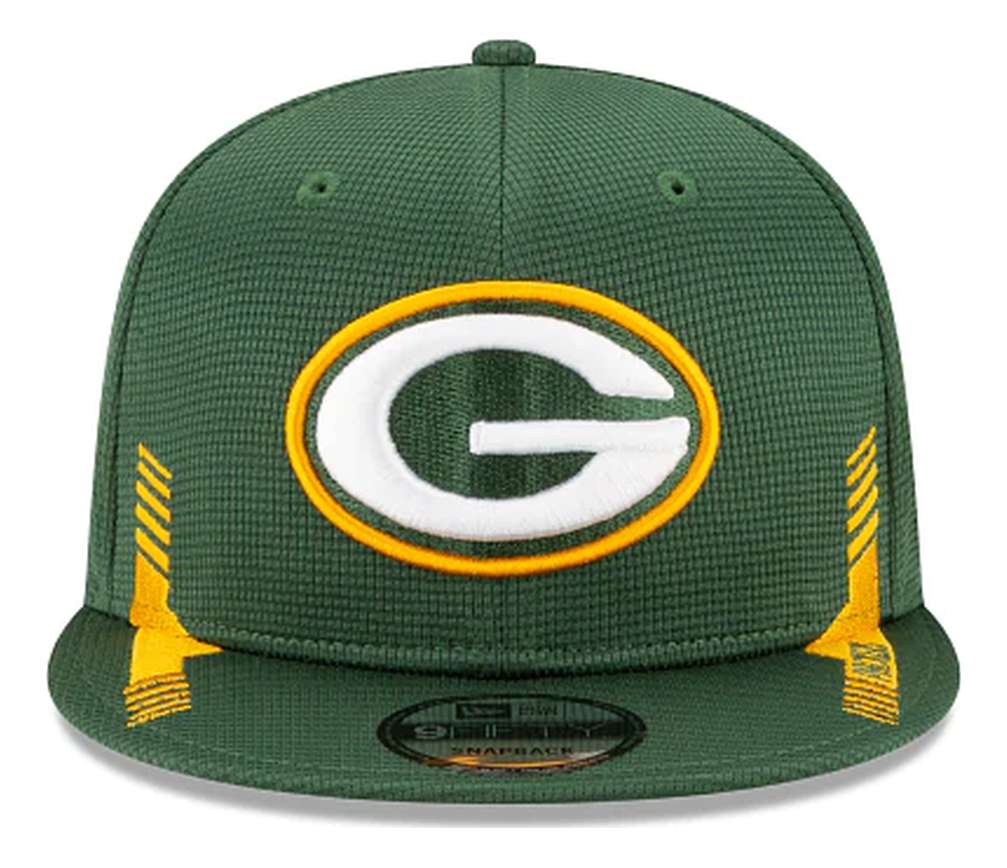 New Era - NFL Green Bay Packers 2021 Sideline Home 9Fifty Snapback Cap - Grün