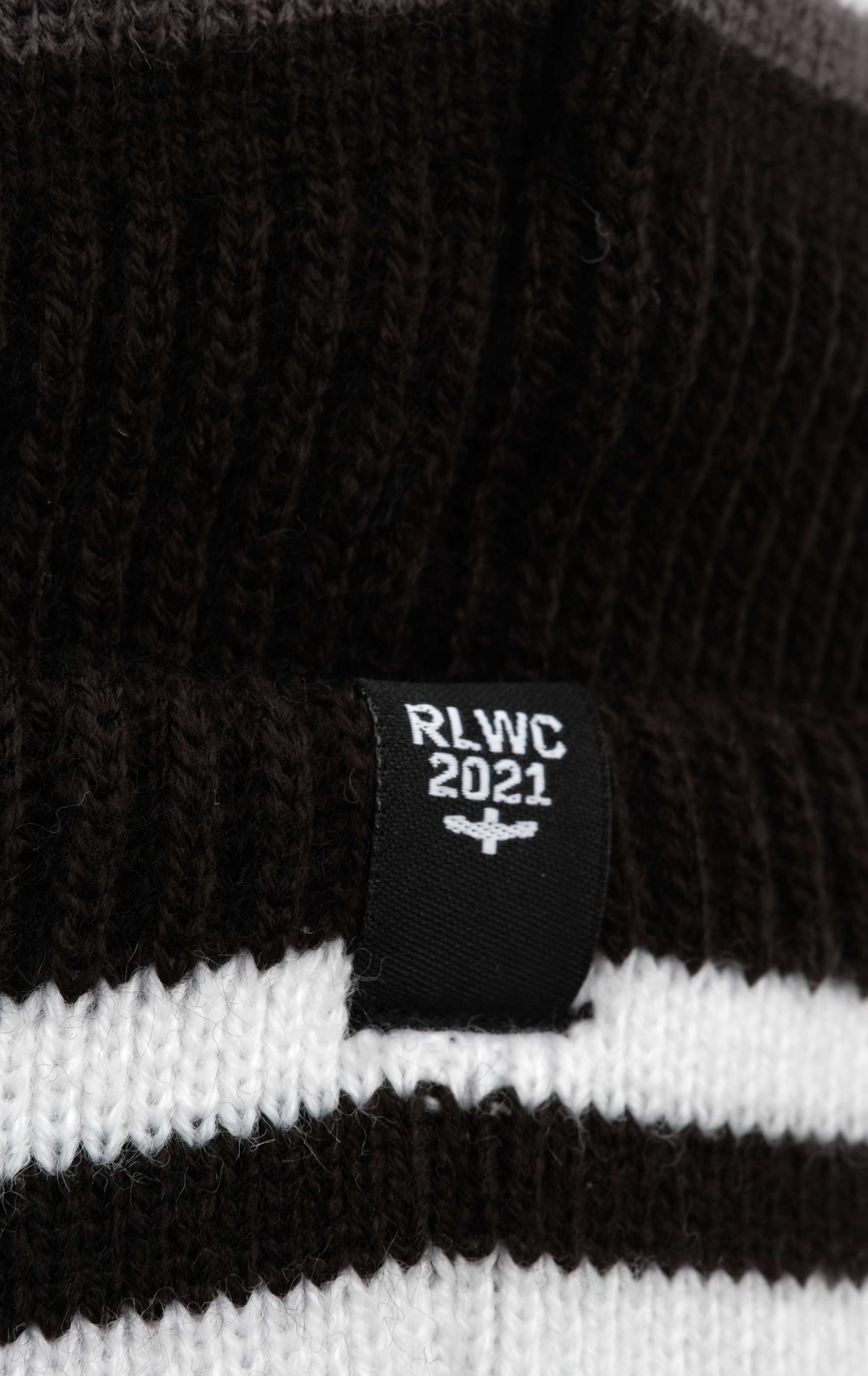 New Era - RLWC New Zealand 2021 Sport Knit Bobble Beanie - Schwarz