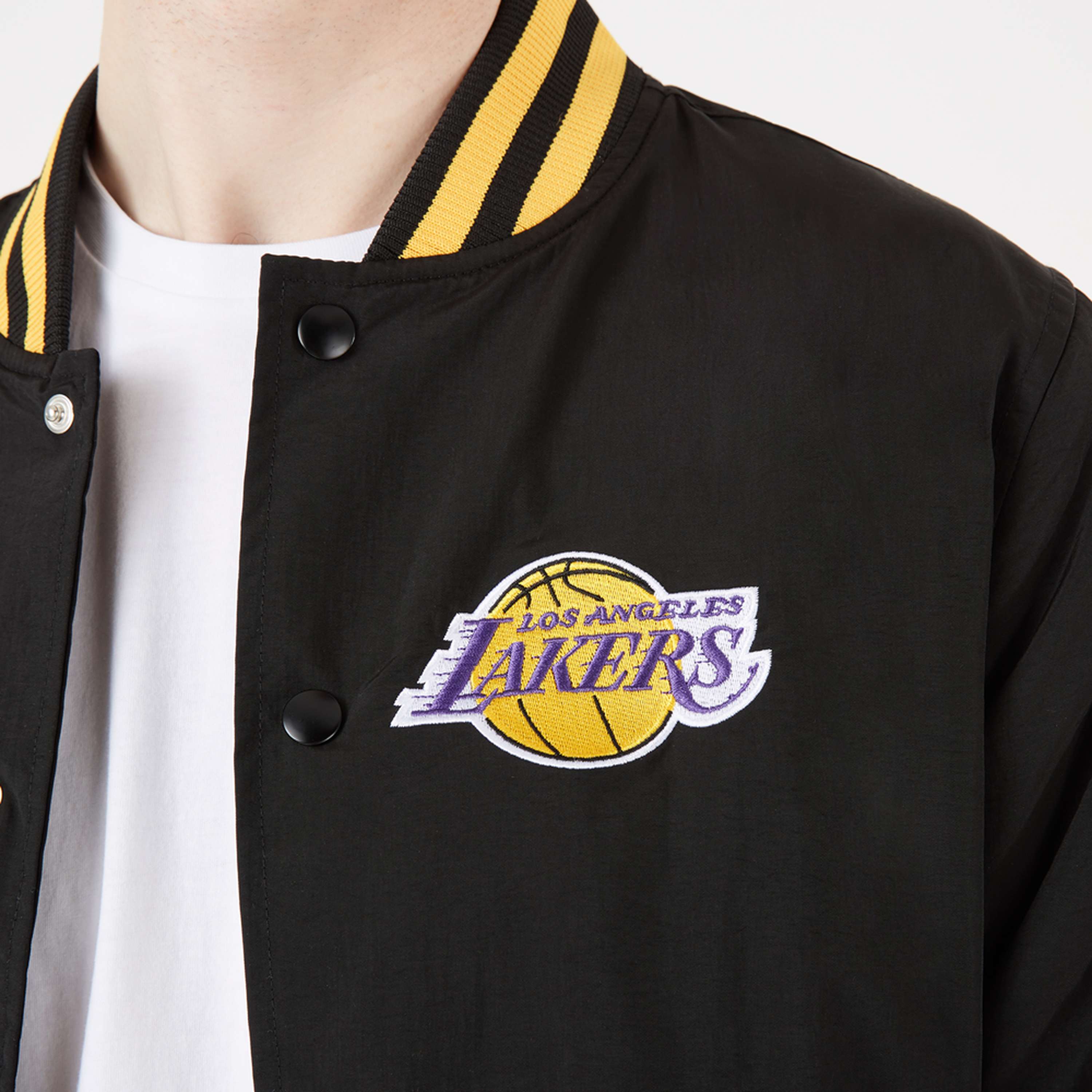 New Era - NBA Los Angeles Lakers Team Wordmark Bomber Jacke - Schwarz