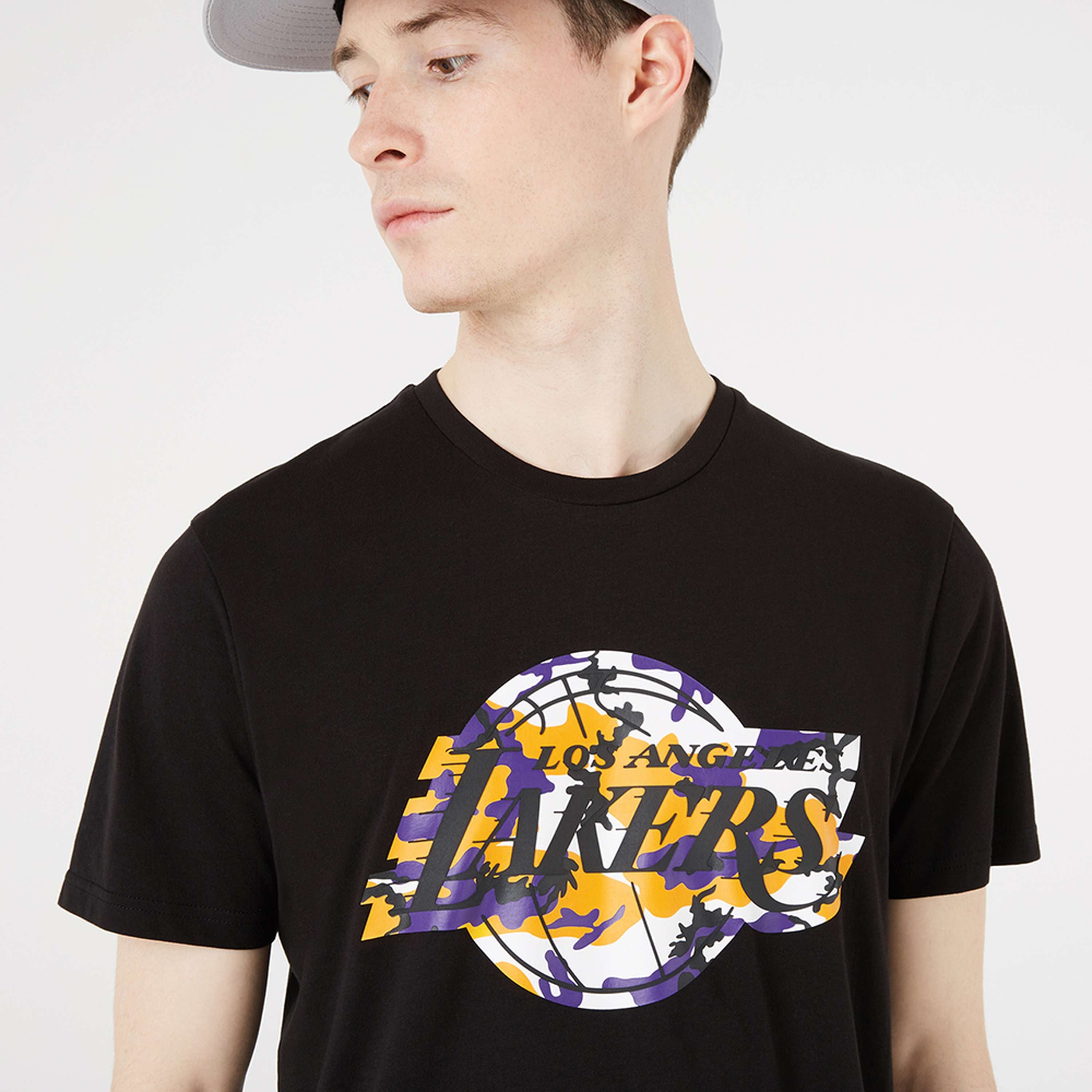 New Era - NBA Los Angeles Lakers Seaonal Infill T-Shirt - Schwarz