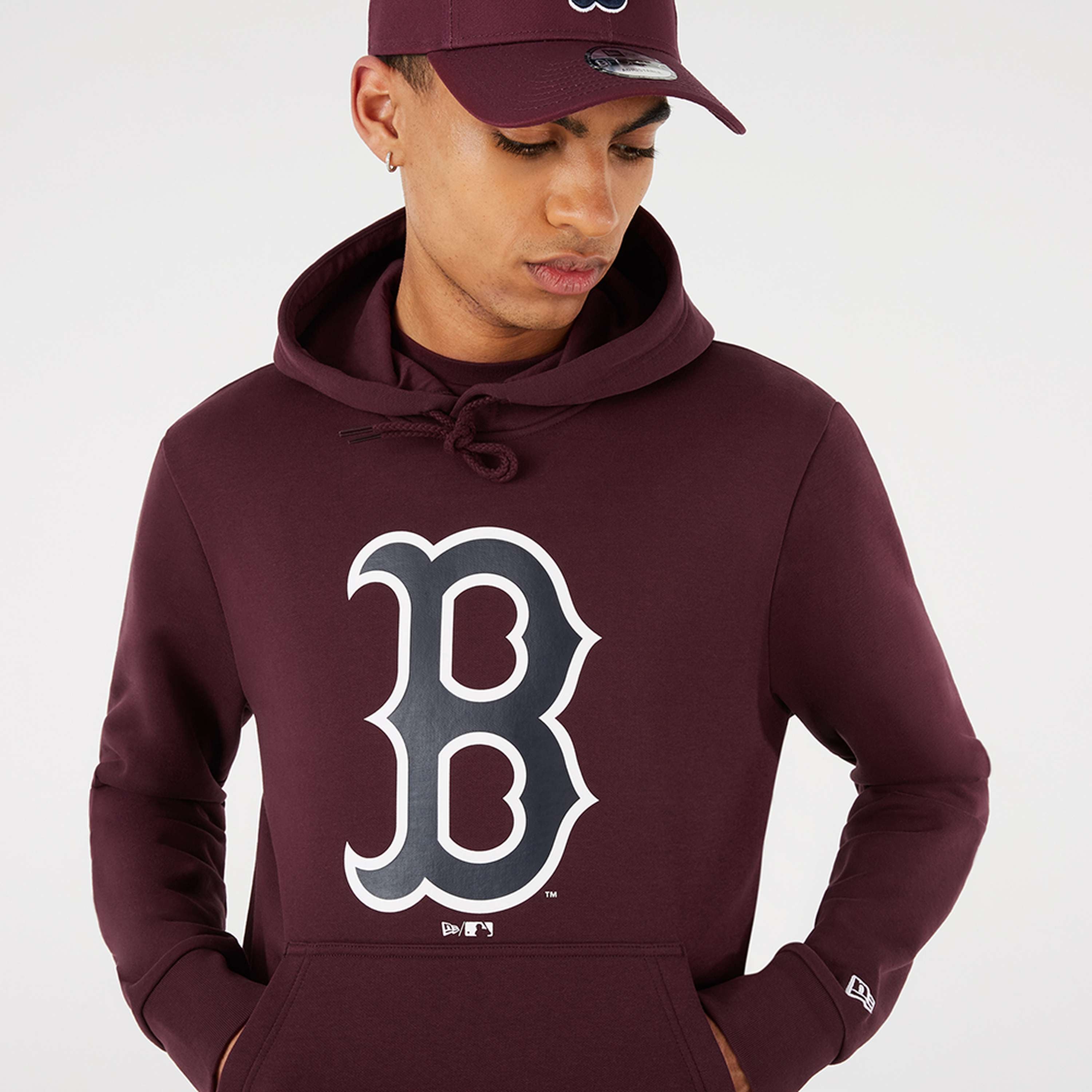 New Era - MLB Boston Red Sox Seasonal Team Logo Hoodie - Weinrot