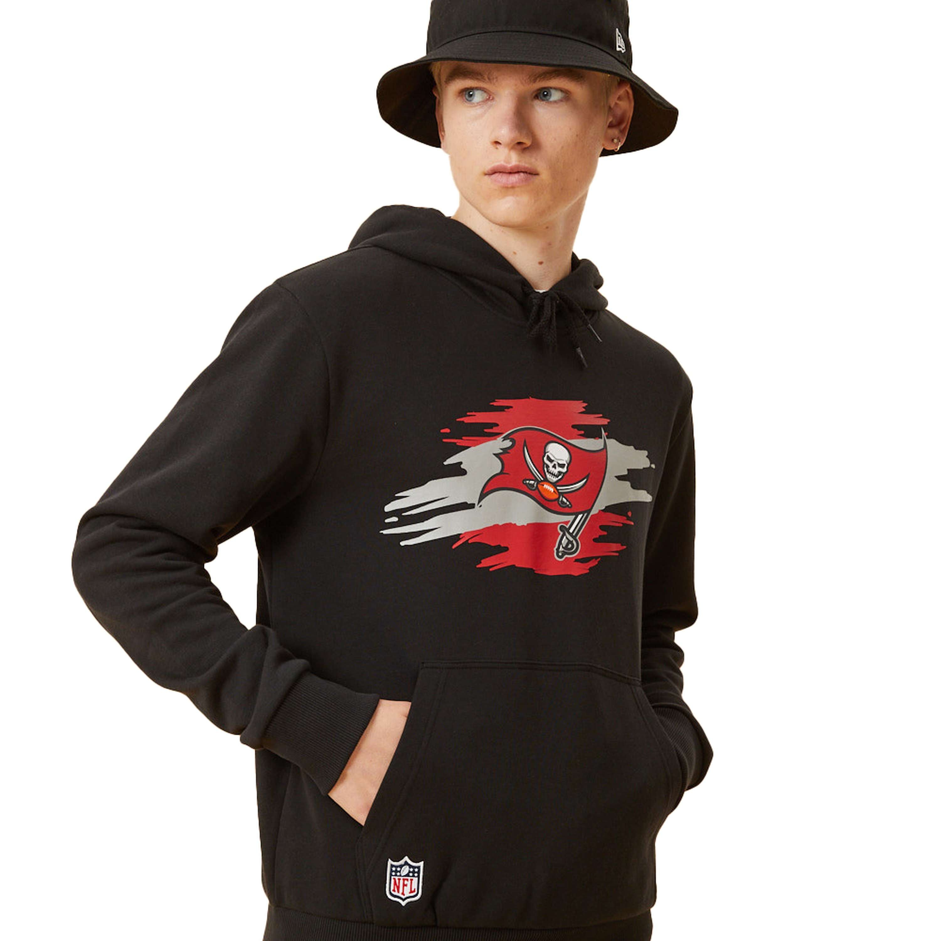 New Era - NFL Tampa Bay Buccaneers Tear Logo Hoodie - Schwarz