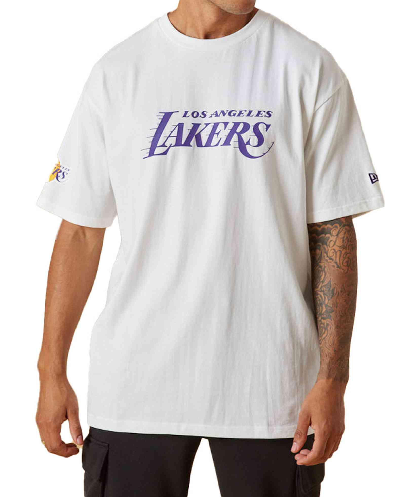 New Era - NBA Los Angeles Lakers Washed Pack Wordmark Oversized T-Shirt