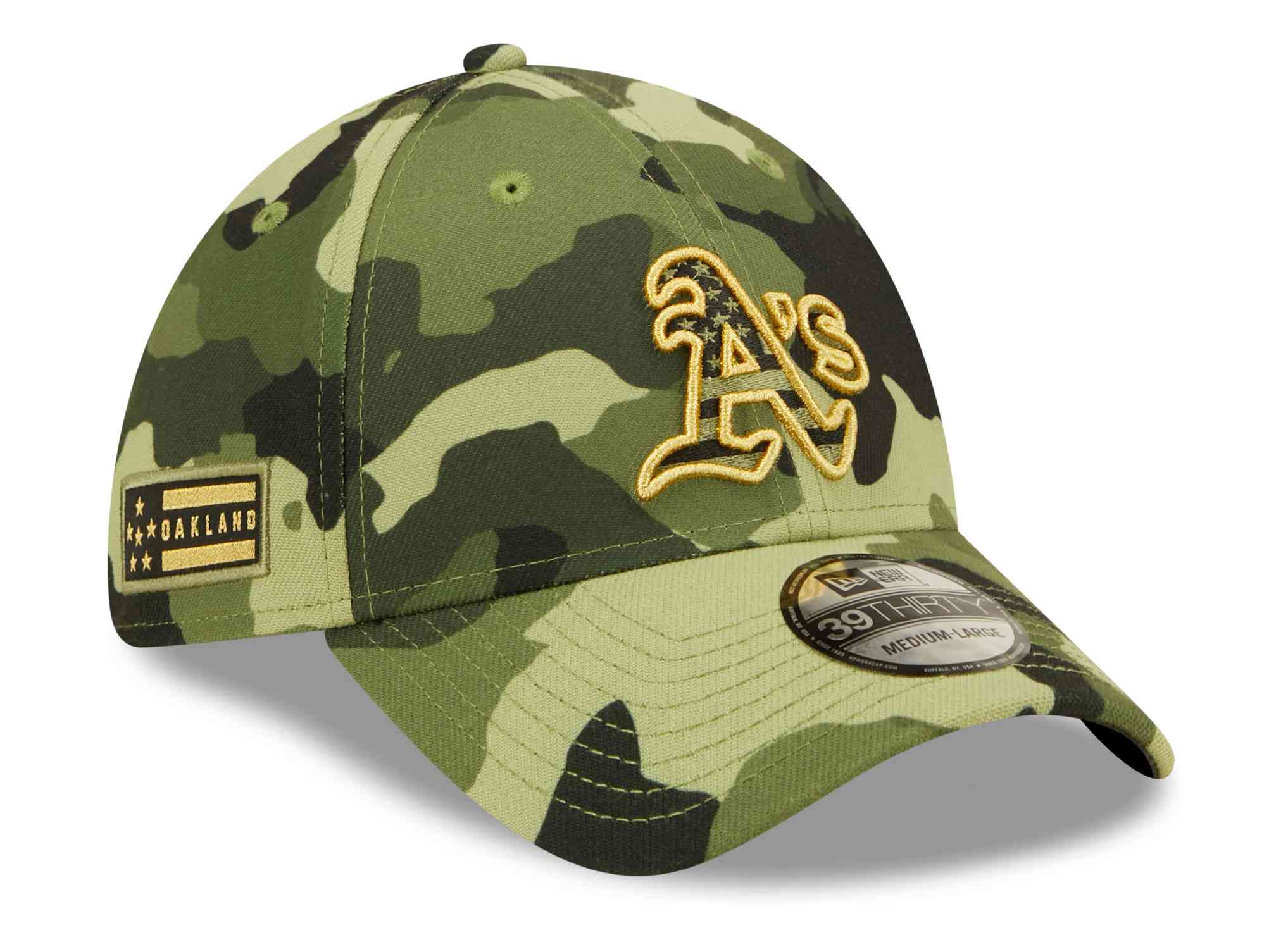 New Era - MLB Oakland Athletics 2022 Armed Forces Day 39Thirty Stretch Cap
