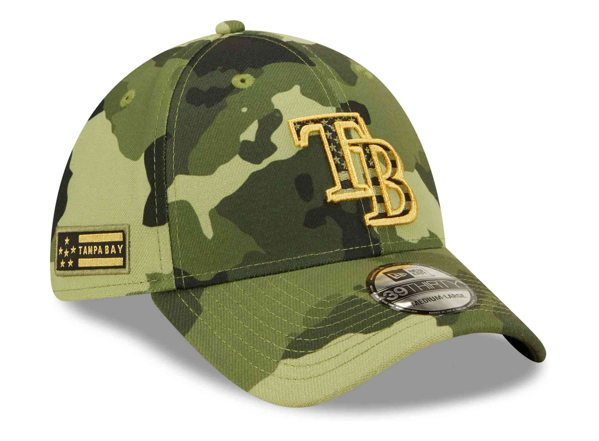 New Era - MLB Tampa Bay Rays 2022 Armed Forces Day 39Thirty Stretch Cap