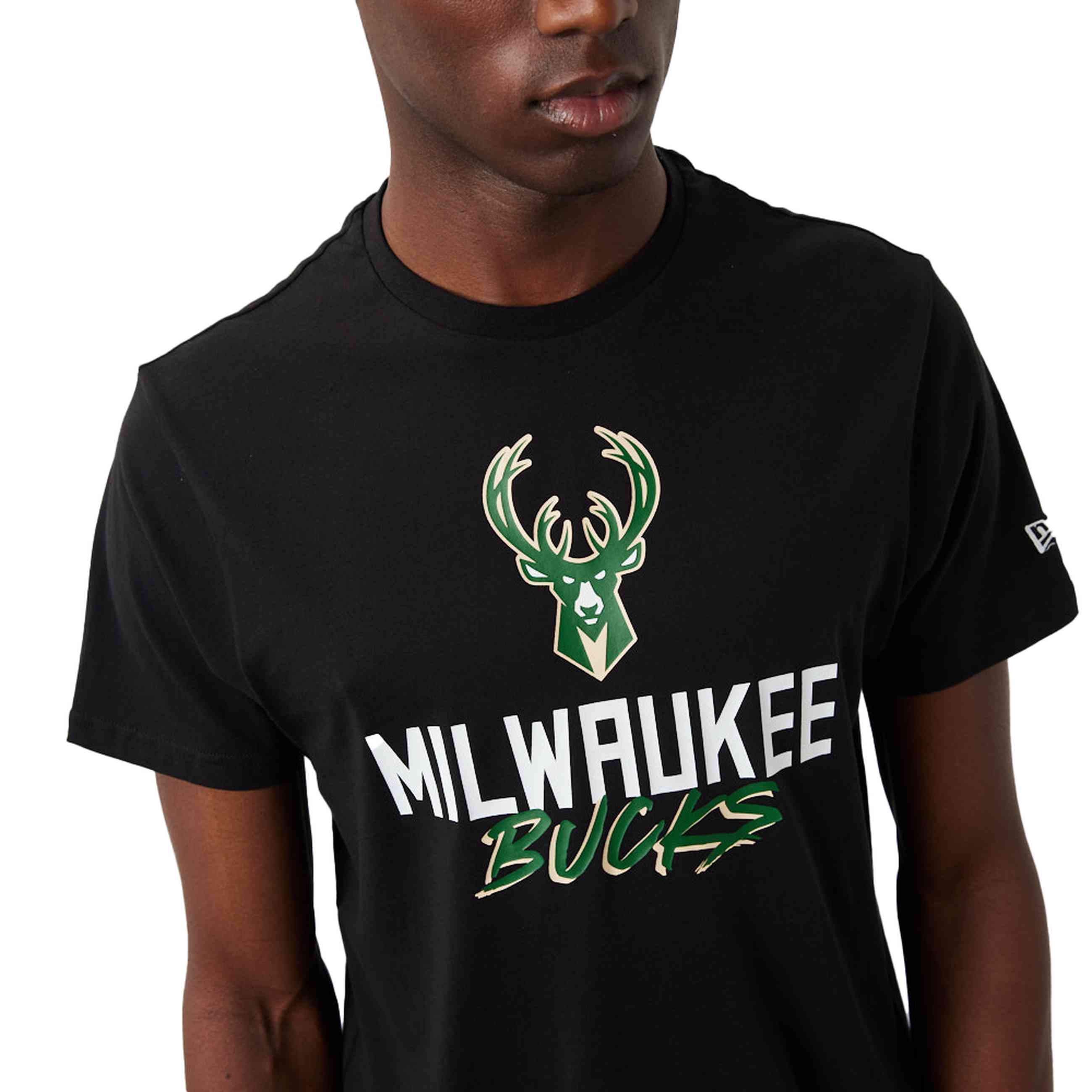 New Era - NBA Milwaukee Bucks Script T-Shirt