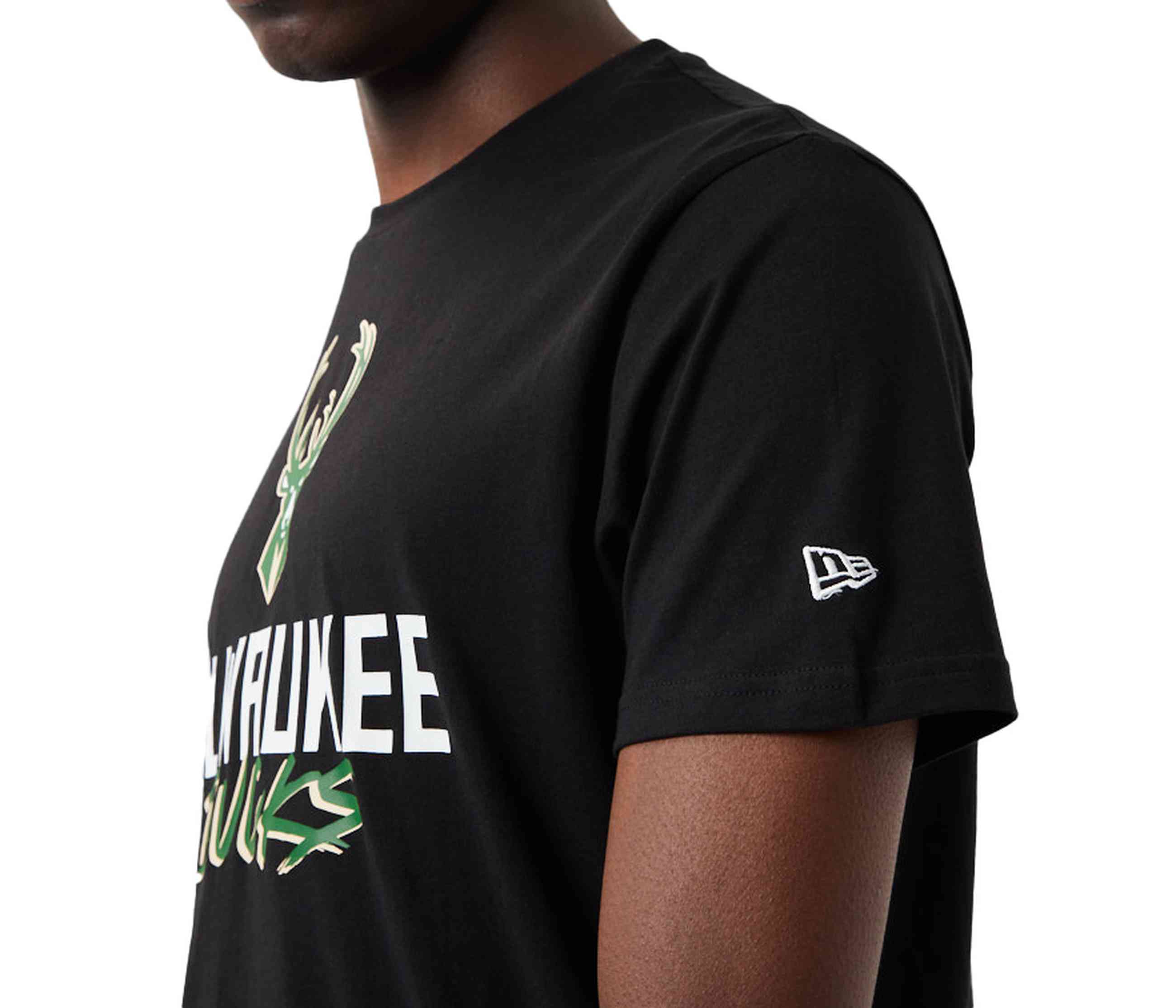 New Era - NBA Milwaukee Bucks Script T-Shirt