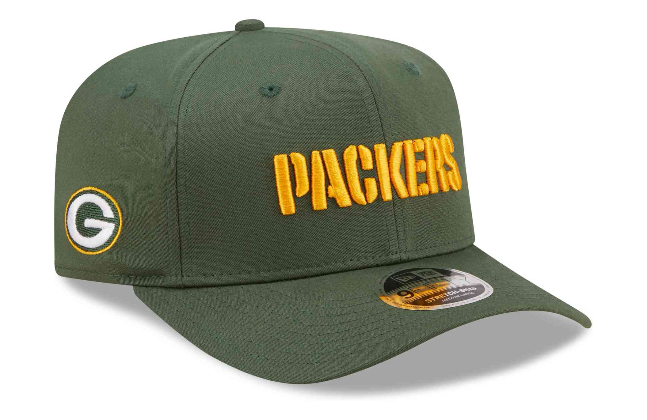 New Era - NFL Green Bay Packers Team Wordmark 9Fifty Stretch Snapback Cap