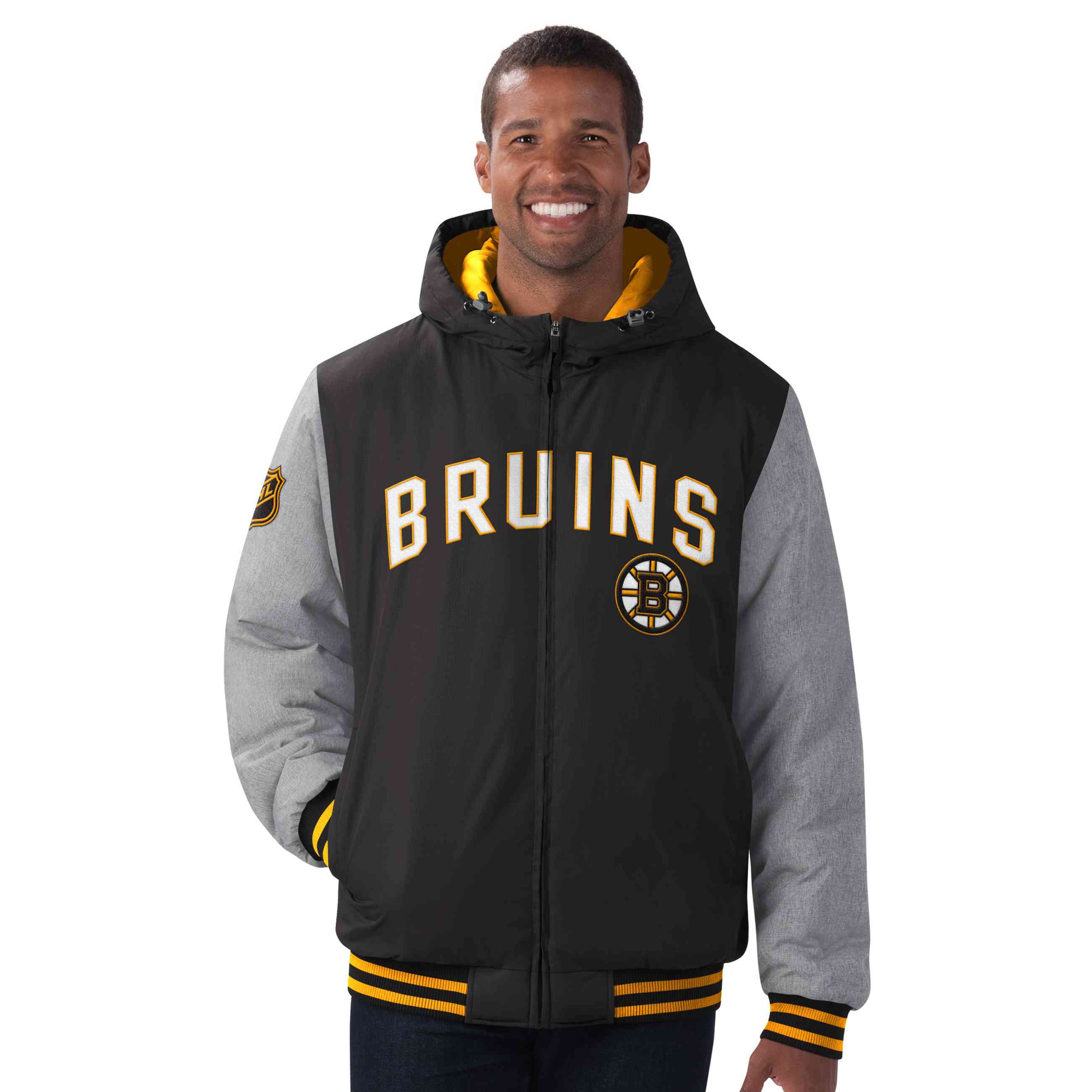 G-III - NHL Boston Bruins Cold Front Polyfilled Padded Jacke