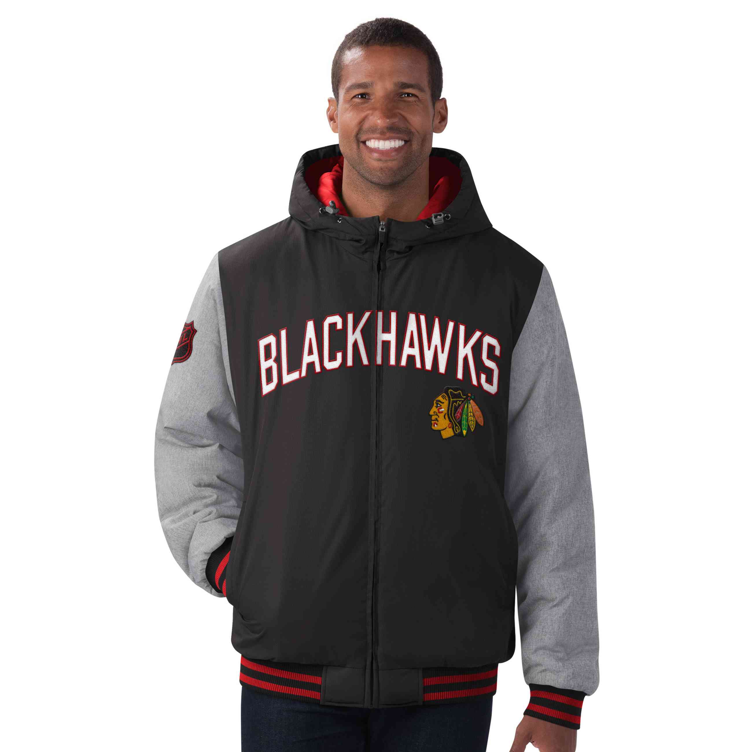 G-III - NHL Chicago Blackhawks Cold Front Polyfilled Padded Jacke
