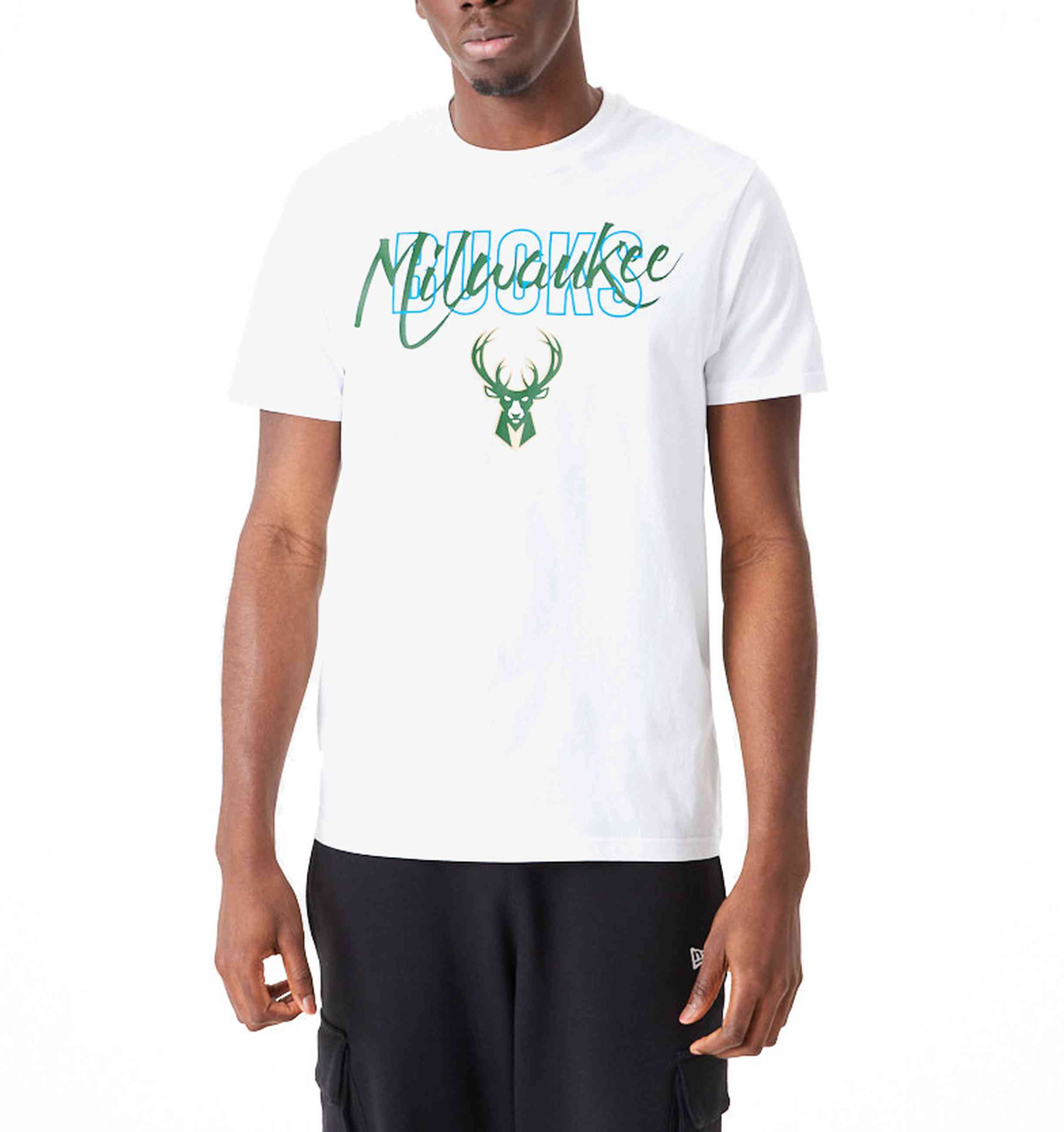 New Era - NBA Milwaukee Bucks Script Tee T-Shirt