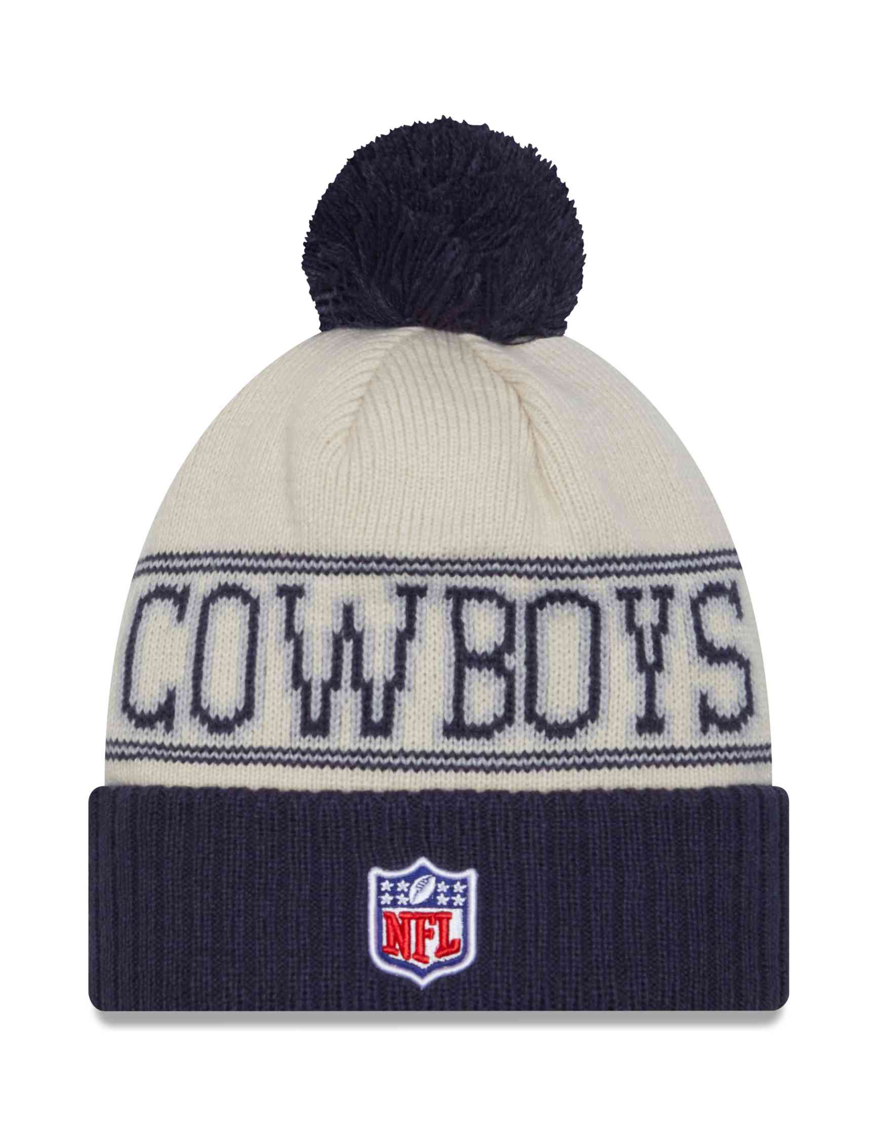 New Era - NFL Dallas Cowboys 2023 Sideline Historic Knit Bobble Beanie