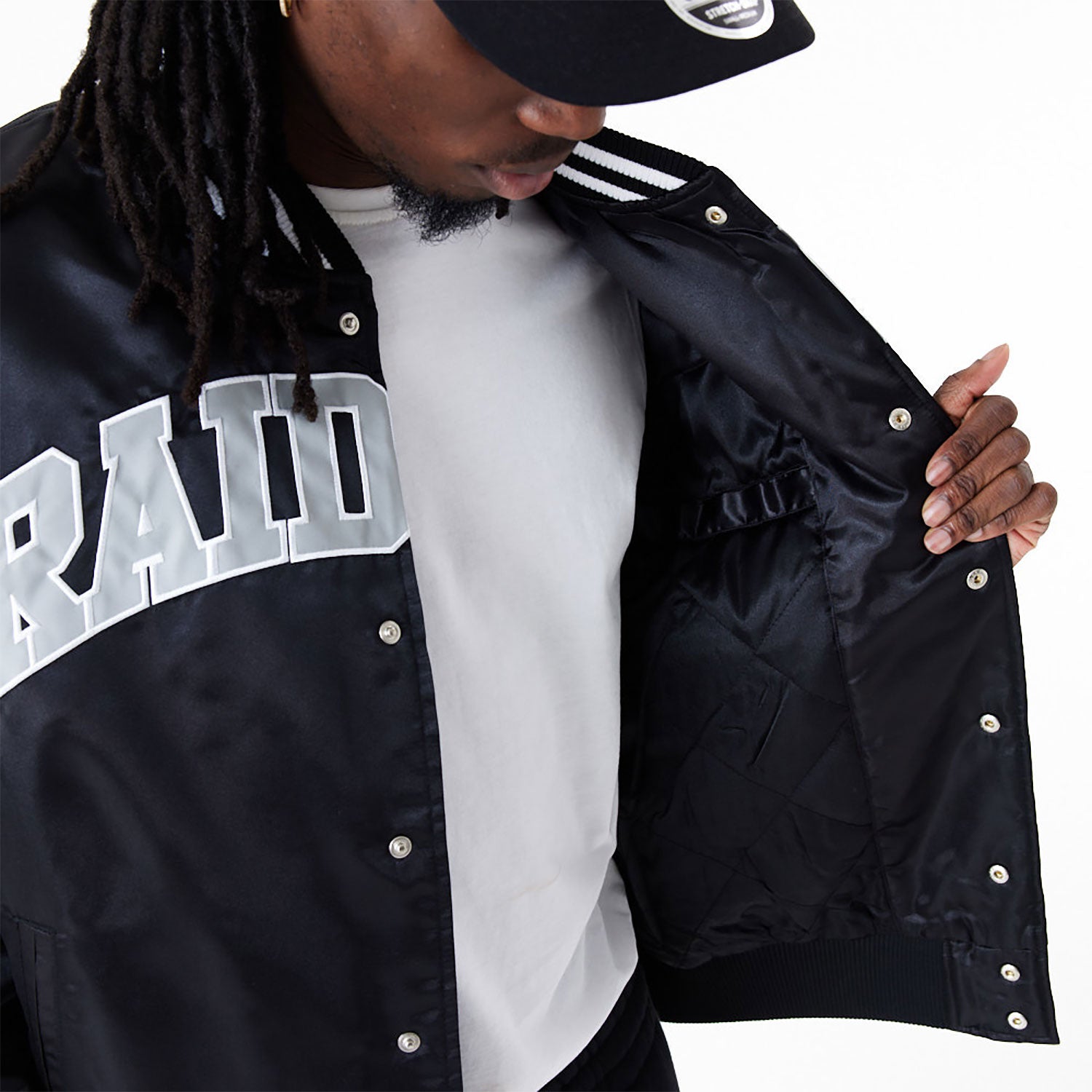 New Era - NFL Las Vegas Raiders Satin Bomber Jacke